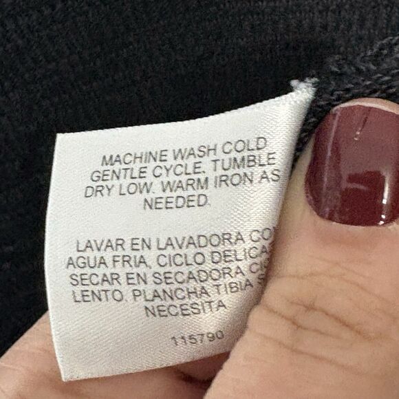 Decree Y2K Gray Black Babydoll Tunic Top Long Sleeve Sz Sm Fairy Grunge Coquette - Picture 7 of 8